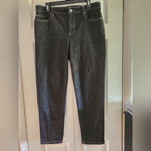 Eileen Fisher Jeans Dark Denim Blue Cotton Stretch 10